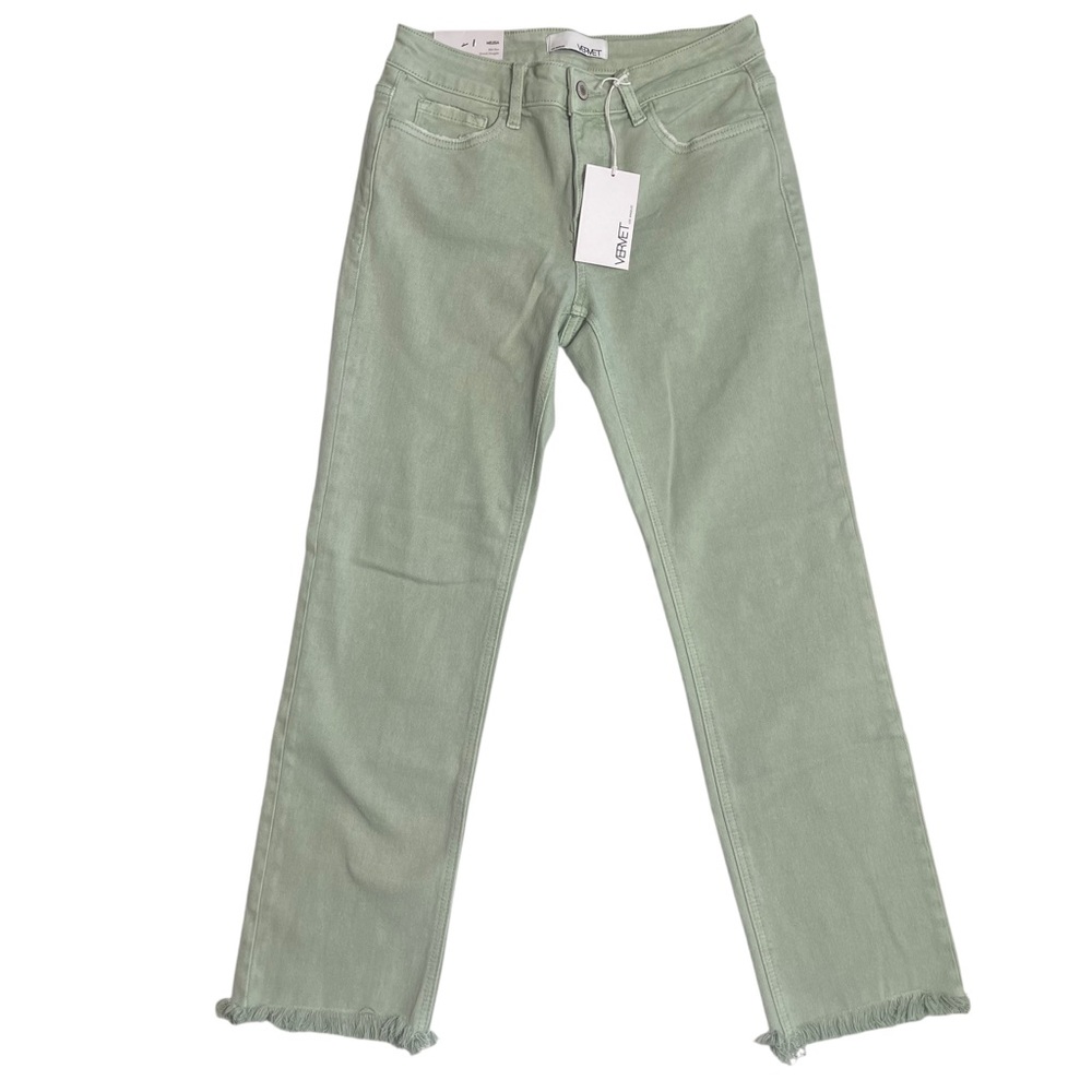 NWT Vervet by Flying Monkey Women’s Mid-Rise Stretch Straight Crop Jeans Size 27